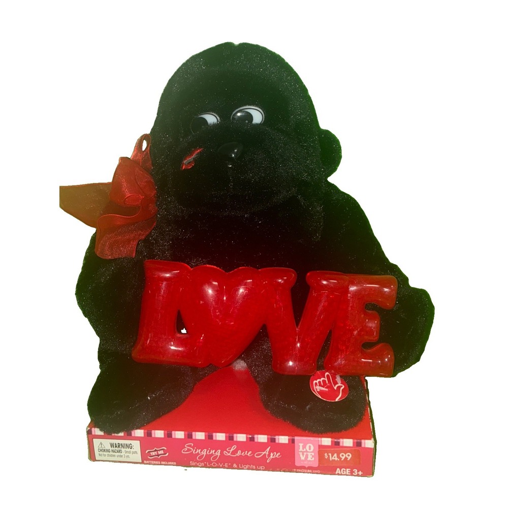 Dan Dee Singing Love Ape Plush Toy Light Up Valentines Nat King Cole 2013 NEW